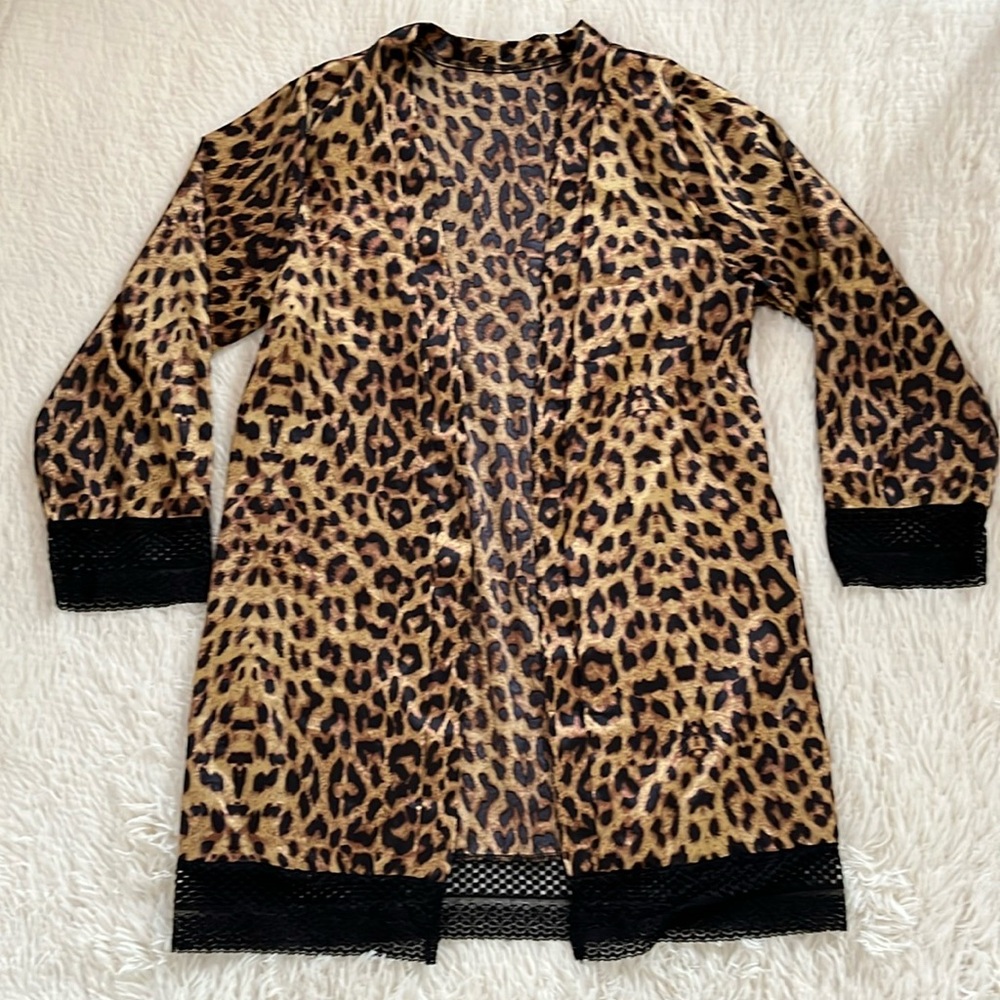 Cheetah Print Silk Robe